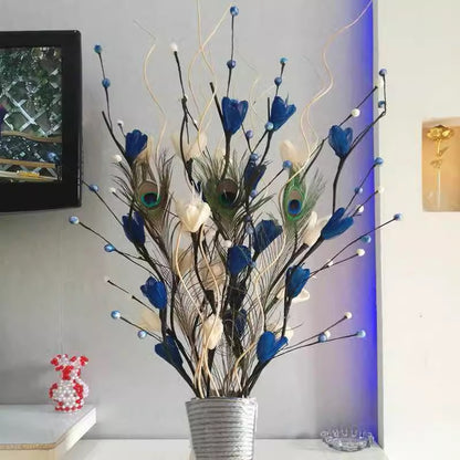 Leaf veins simulated dried flowers fake bouquets living room floor-standing ornaments home interior decoration flowers immortalized flowers flower arrangements
